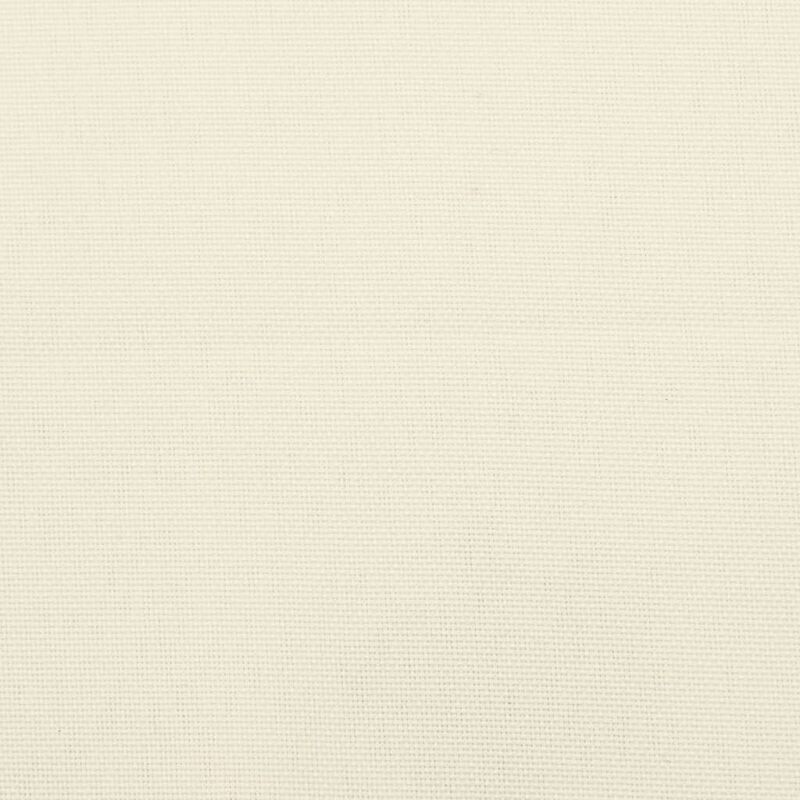 Claire Garden Cushion for Bench, Tufted Ivory White Oxford Fabric - Benzara