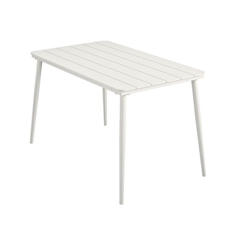 Novogratz Poolside Gossip, April 50" x 29" Rectangular Indoor/Outdoor Dining Table, Charcoal