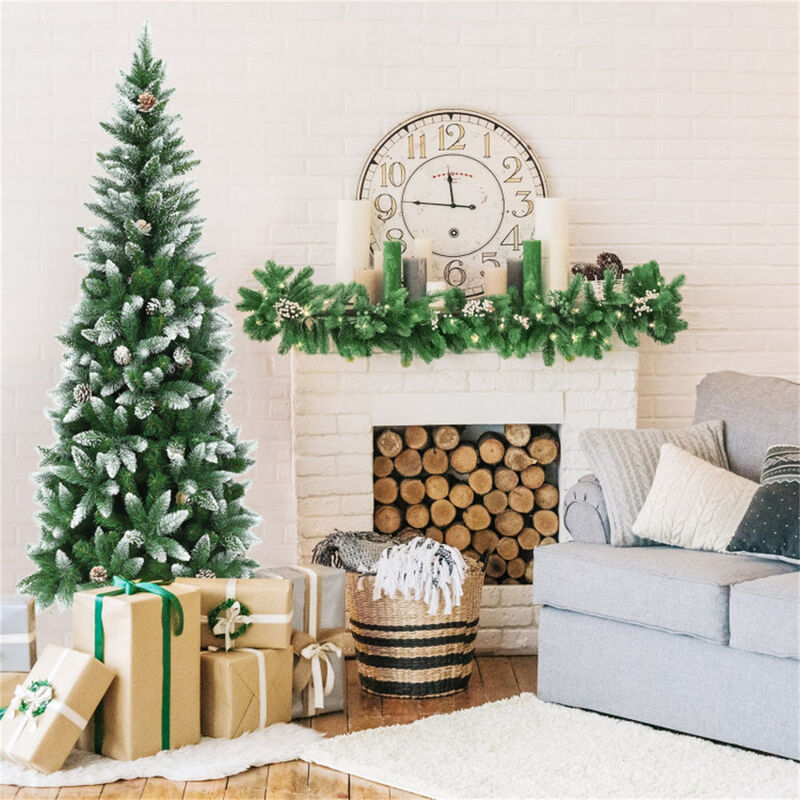 Artificial Tree with Pine Cones for a Rustic Holiday Look