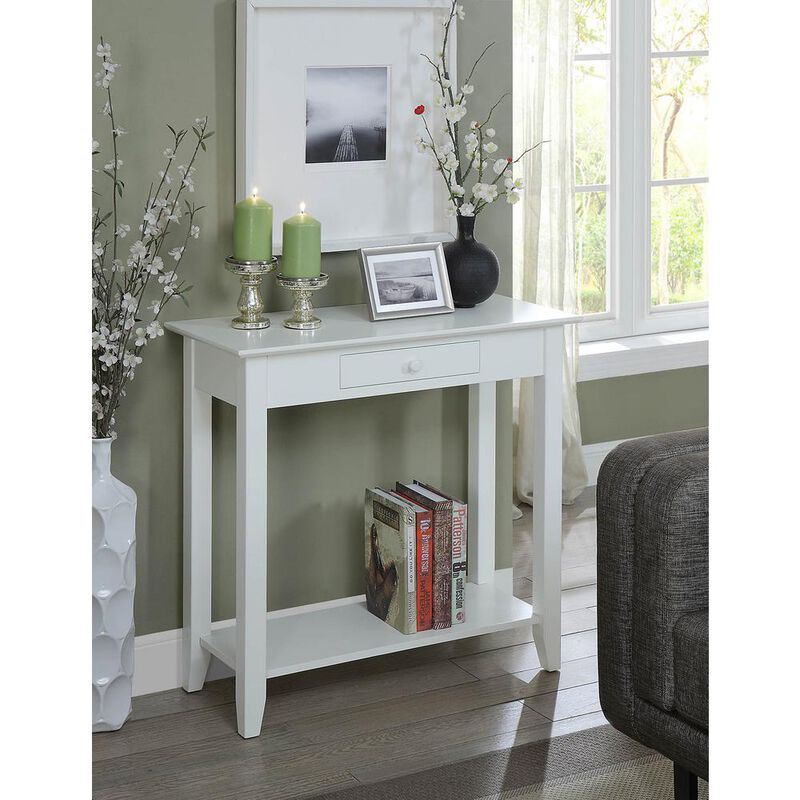 Convience Concept, Inc. American Heritage Hall Table with Drawer and Shelf