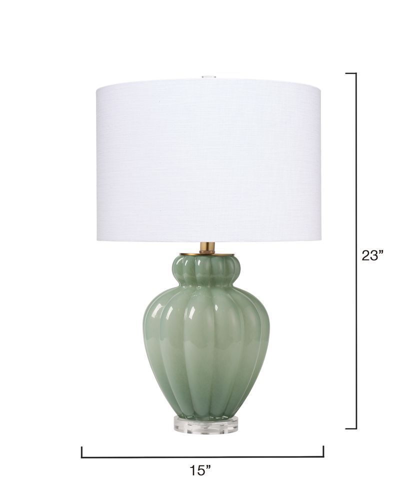 Agnes Glass Table Lamp-Green