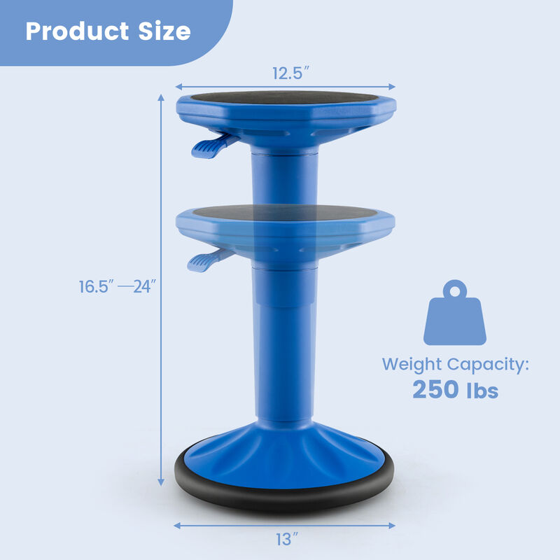 Adjustable-Height Wobble Chair Active Learning Stool for Office Stand Up Desk