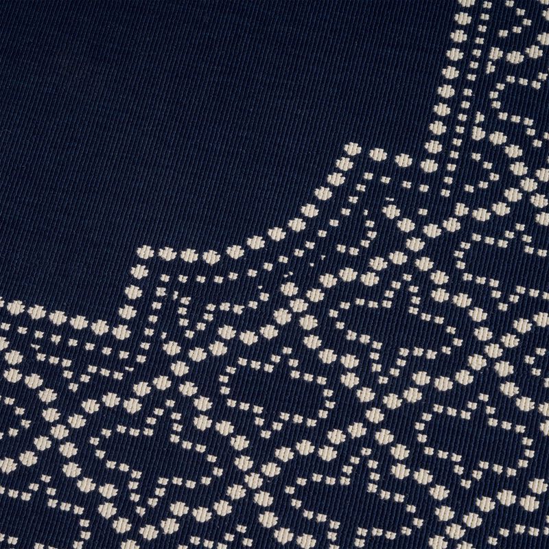 Marina Area Rug, Rectangular 5 x 7, Indoor Outdoor Navy Blue and White