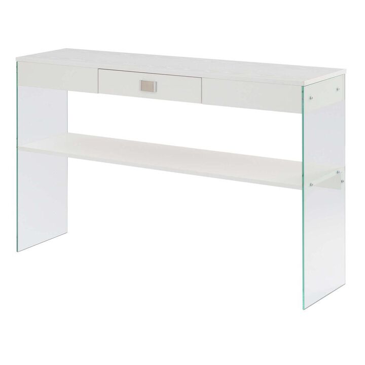 Convenience Concepts Soho 1 Drawer Console Table, White