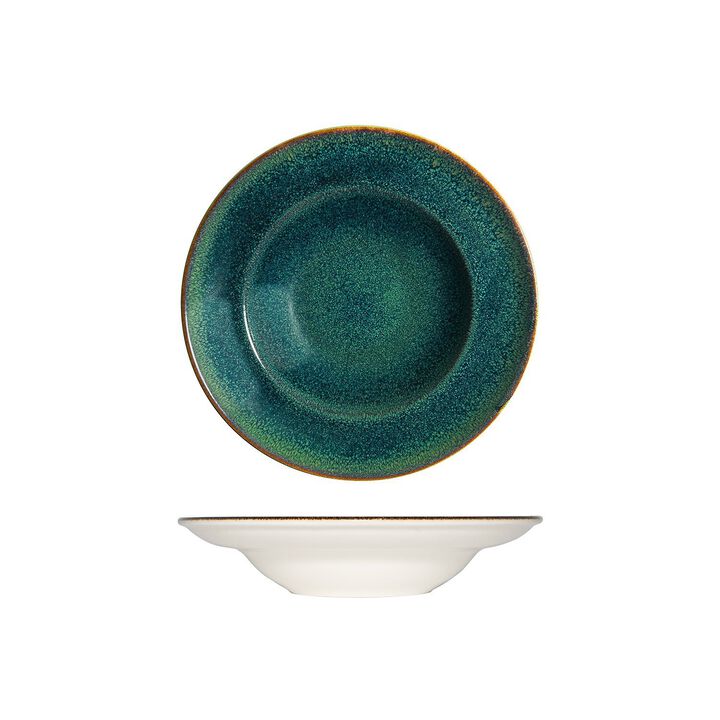 Mar dia.10.75" h:2.25" 16 oz. Round Blue Porcelain Bowl (Set of 2)