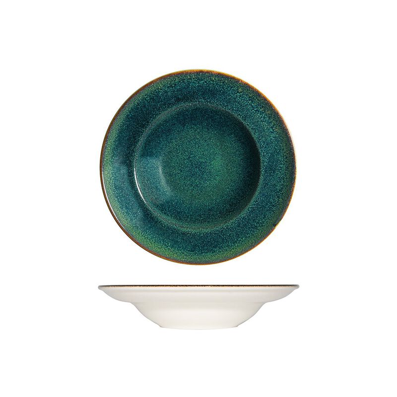 Mar dia.10.75" h:2.25" 16 oz. Round Blue Porcelain Bowl (Set of 2)