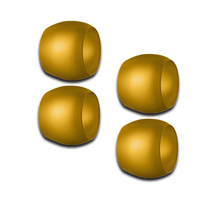 Atmosfera 4 Piece Napkin Ring in Materic Ocher Atmosfera 4 Piece Napkin Ring in Materic Ocher