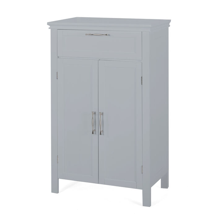 Modern Floor Linen Cabinet with Shaker-Style Panels and Ample Storage
