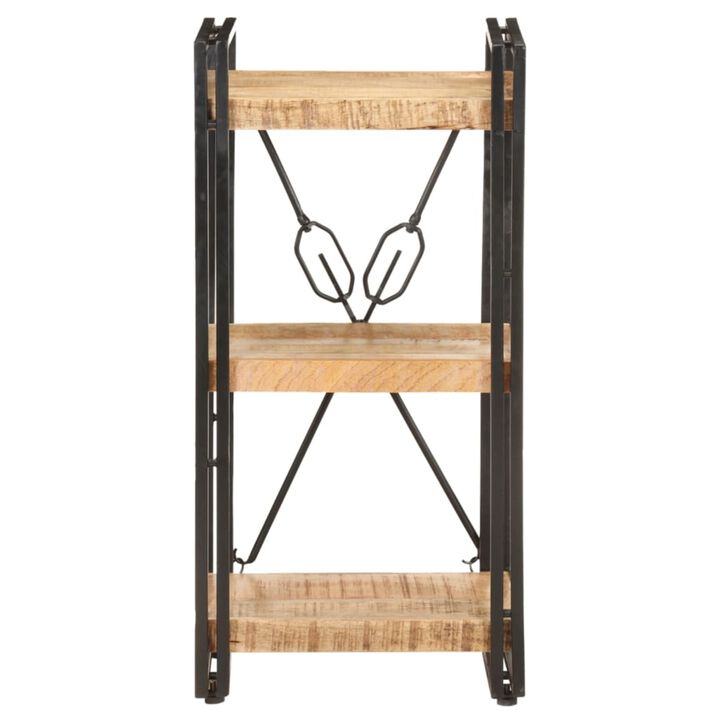 vidaXL 3-Tier Bookcase 15.7"x11.8"x31.5" Solid Mango Wood