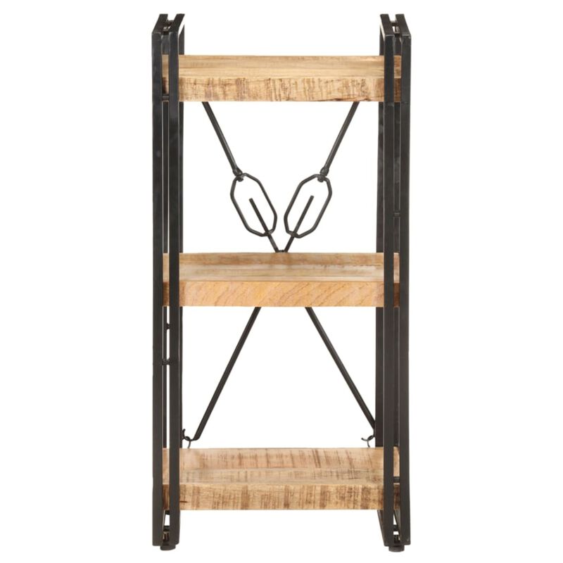 vidaXL 3-Tier Bookcase 15.7"x11.8"x31.5" Solid Mango Wood
