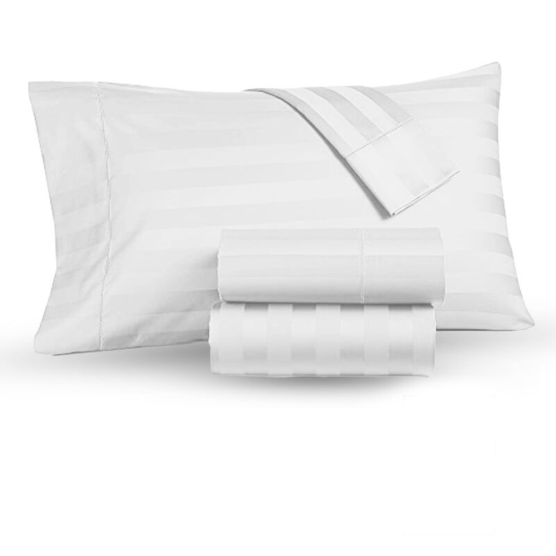 Striped Double Brushed Cooling Microfiber Sheet Set