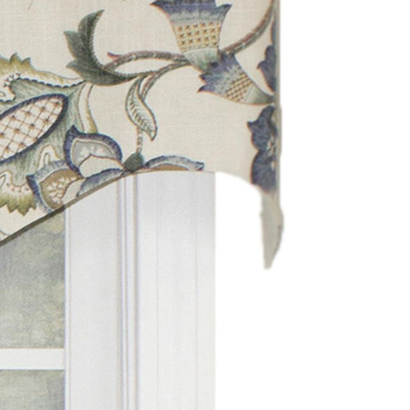 Ophelia Regal Style All Season 3" Rod Pocket Valance 50" x 17" Blue by RLF Home