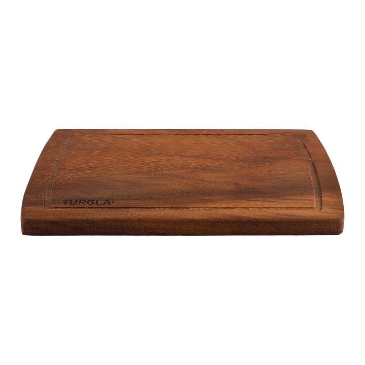 Wood 15" x 9" Rectangular Brown Wood Serving