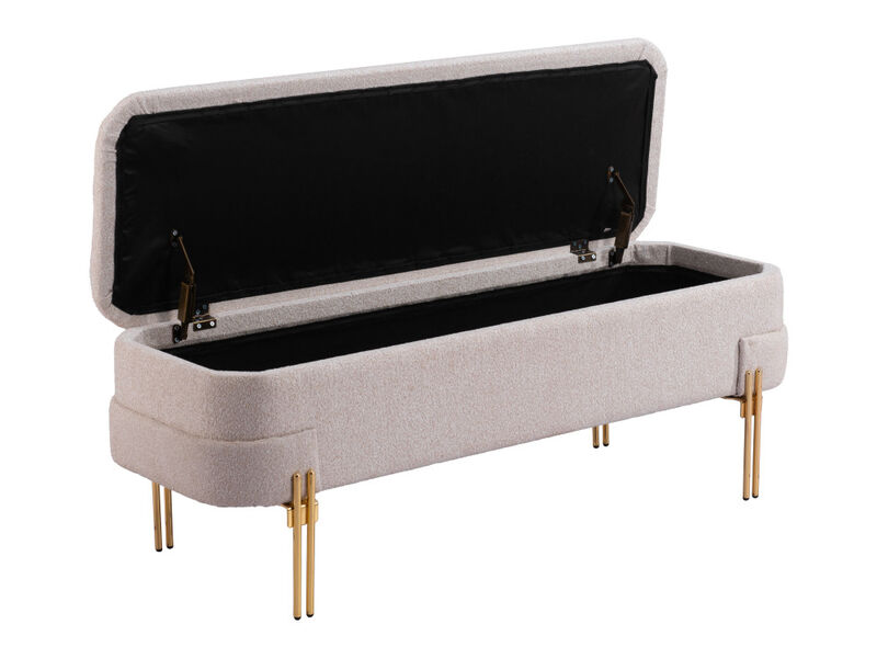 Lebreton Storage Bench Oatmeal Beige