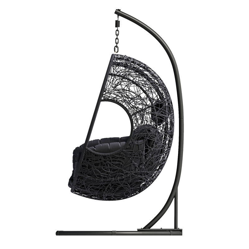 New Comming Outdoor Indoor PE Wicker Swing Egg Chair Gray Color