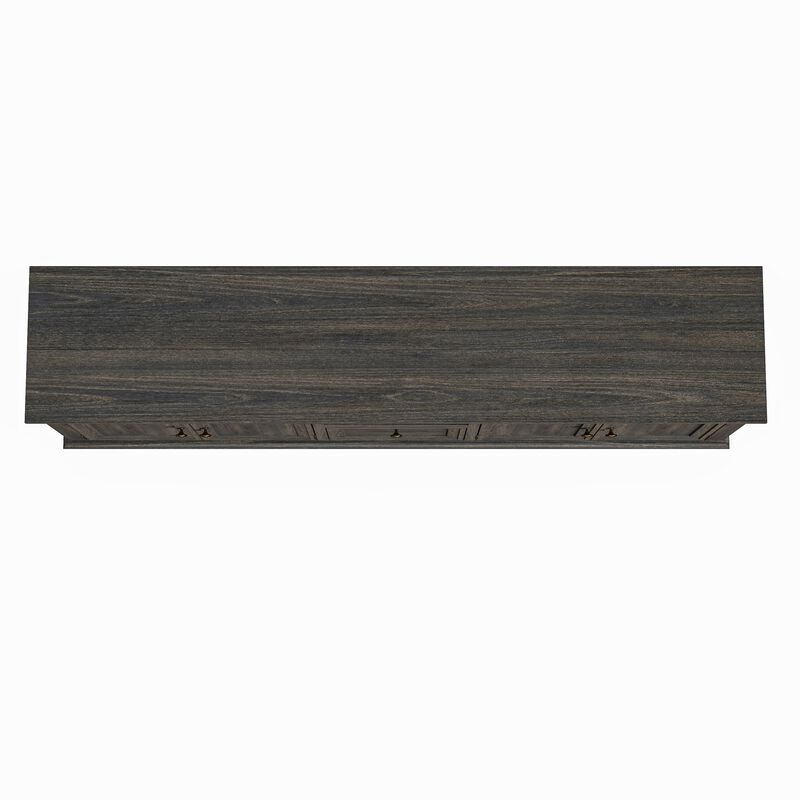 FESTIVO Rustic 72-Inch TV Stand with Adjustable Shelves, Hidden Storage