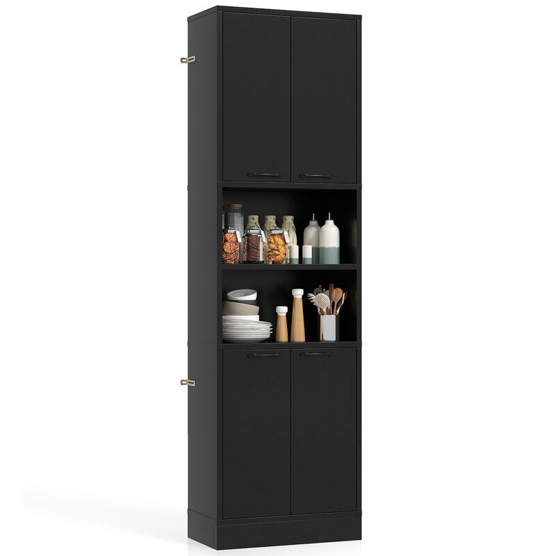 Tall Kitchen Pantry Cabinet with Doors & Shelves – Freestanding Storage Cupboard for Kitchen