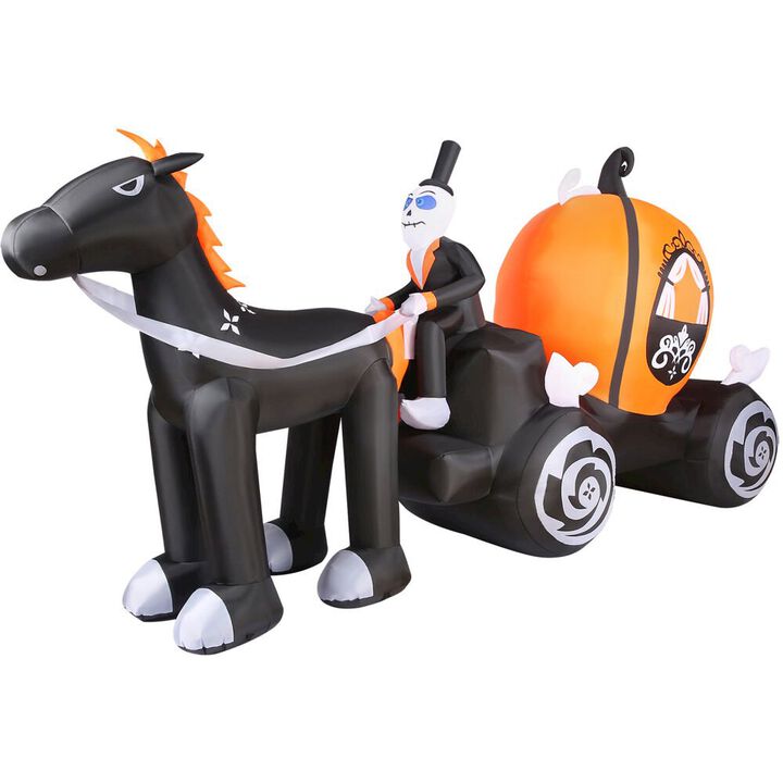 Haunted Hill Farm 6ft Inflatable Halloween Carriage w/ Lights