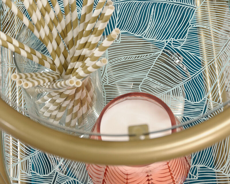 Coral Cape Bar Cart