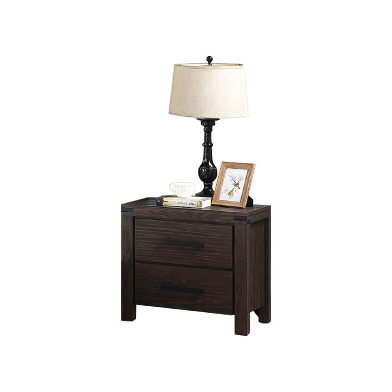 Streamdale 2 Drawers Nightstand In Dark