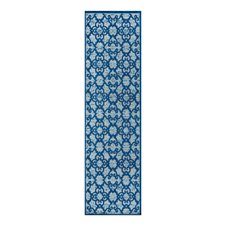 Gallia Tile Trellis High-Low Indoor/Outdoor Area Rug