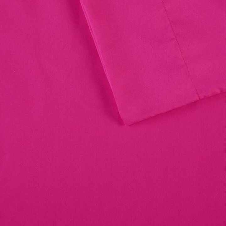 Belen Kox Pink Microfiber Sheet Set with Side Storage Pockets, Belen Kox