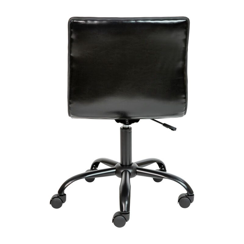 Alan Low Back Designer Armless Ribbed Swivel Task Office Chair