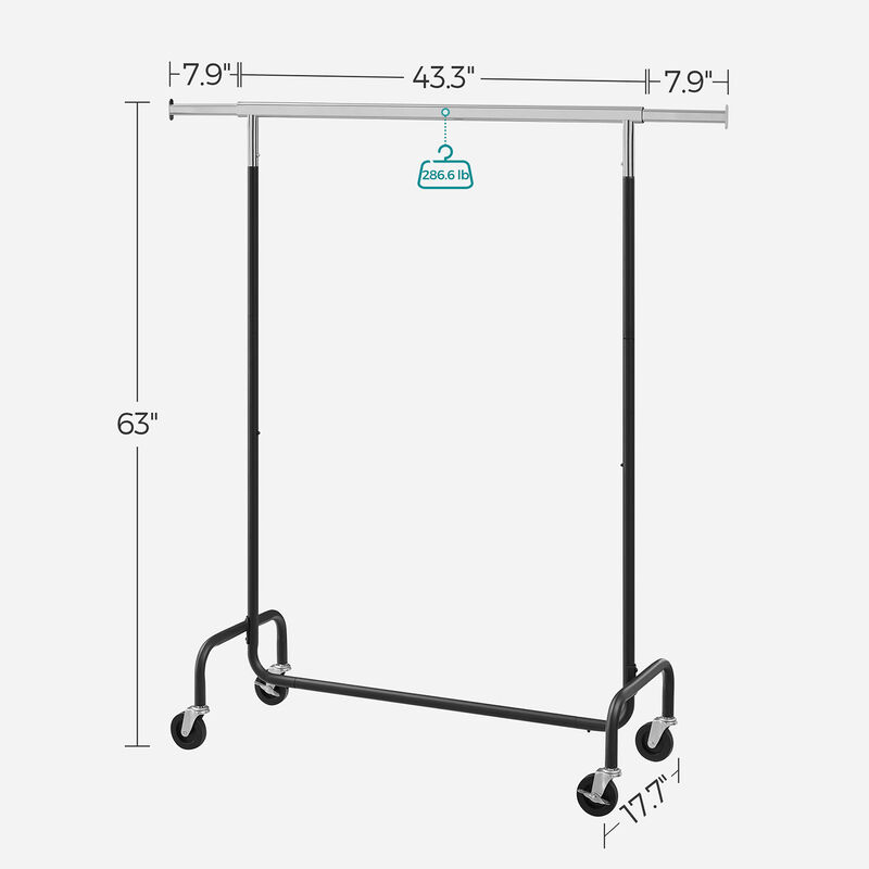 Heavy-Duty Clothes Rack with Extendable Hanging Rod