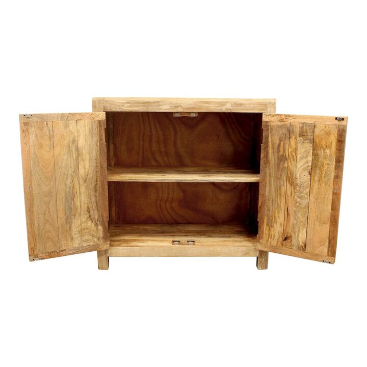 Alex Hamilton Bayside 36 2-Door Solid Wood Sideboard in Natural Finish
