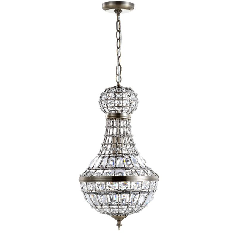 Regina Crystal/Metal Empire LED Pendant