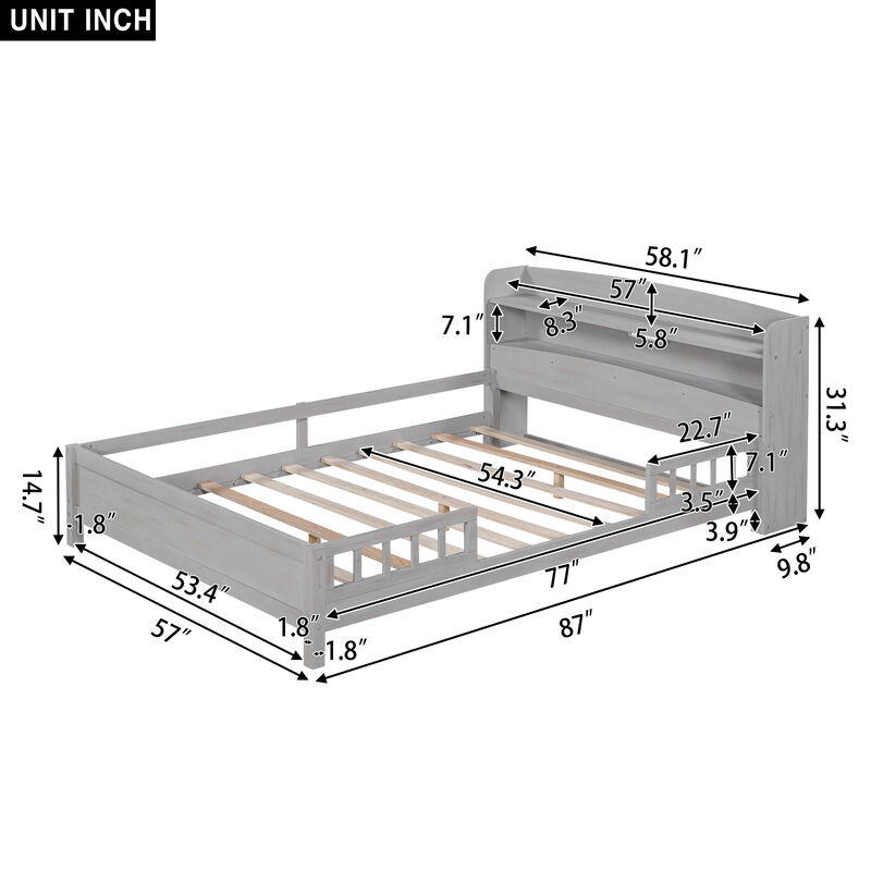 Merax Platform Bed with Built-in LED Light