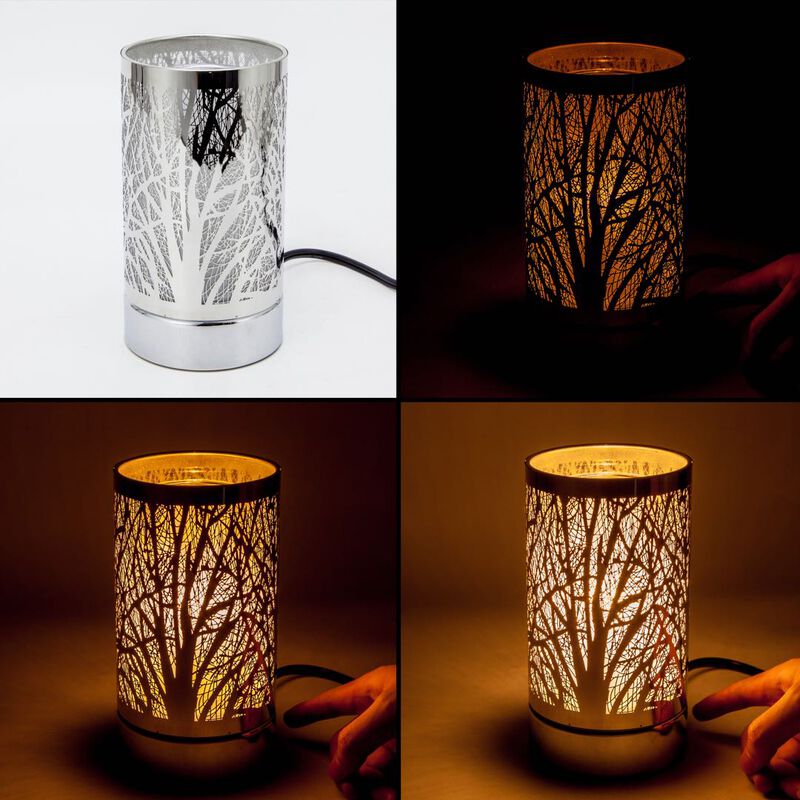 7" Touch lamp/Oil burner/Wax warmer-Black Horses