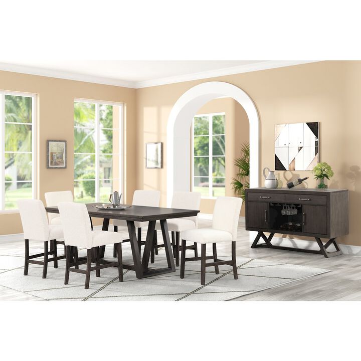 New Classic Furniture High Line Upholstered Dining Chair (Set of 2), White