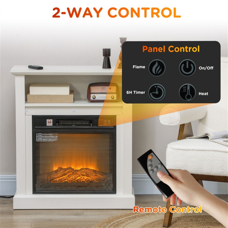 Portable Electric Fireplace Heater for Home and Office Warmth
