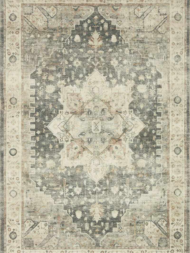 Rosette ROS09 Slate/Ivory 3'3" x 5'3" Rug