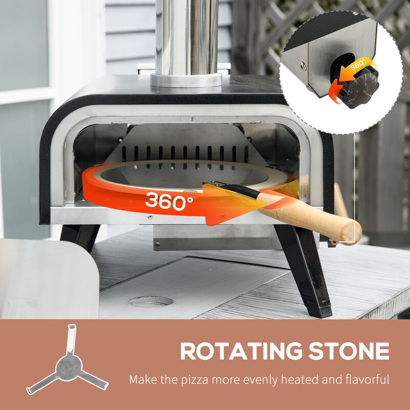 Streamdale Lightning-Fast Portable Pizza Oven with Rotating Stone
