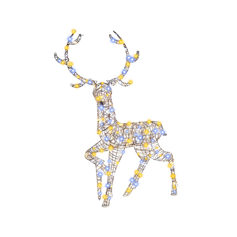 Pre-Lit Christmas Reindeer with 170 Cold and Warm LED Lights