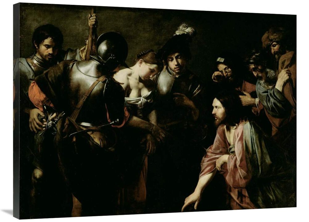 Christ and the Adulteress-Canvas Art-40x30