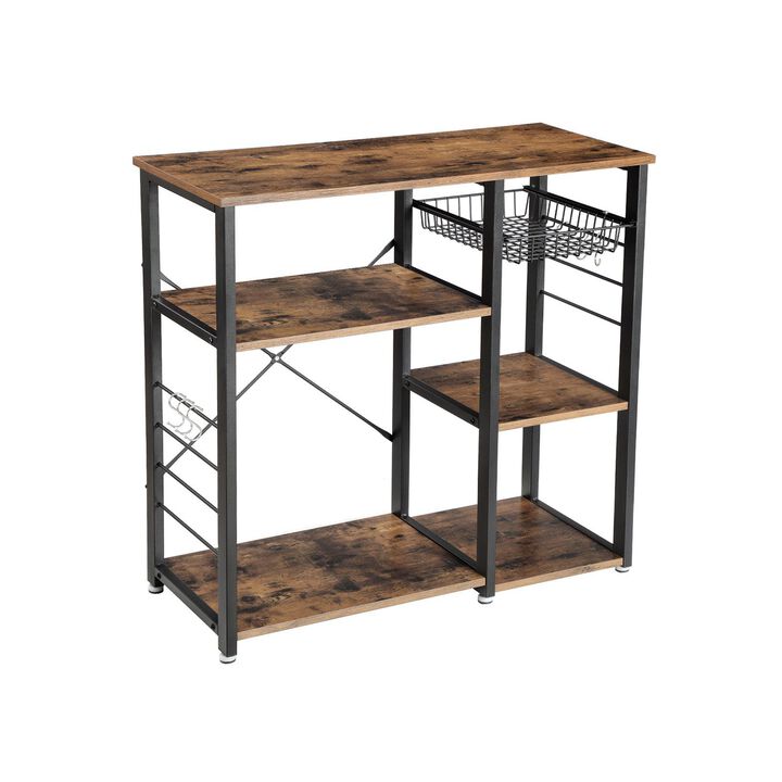Stylish Metal Frame Kitchen Shelf for Contemporary Spaces