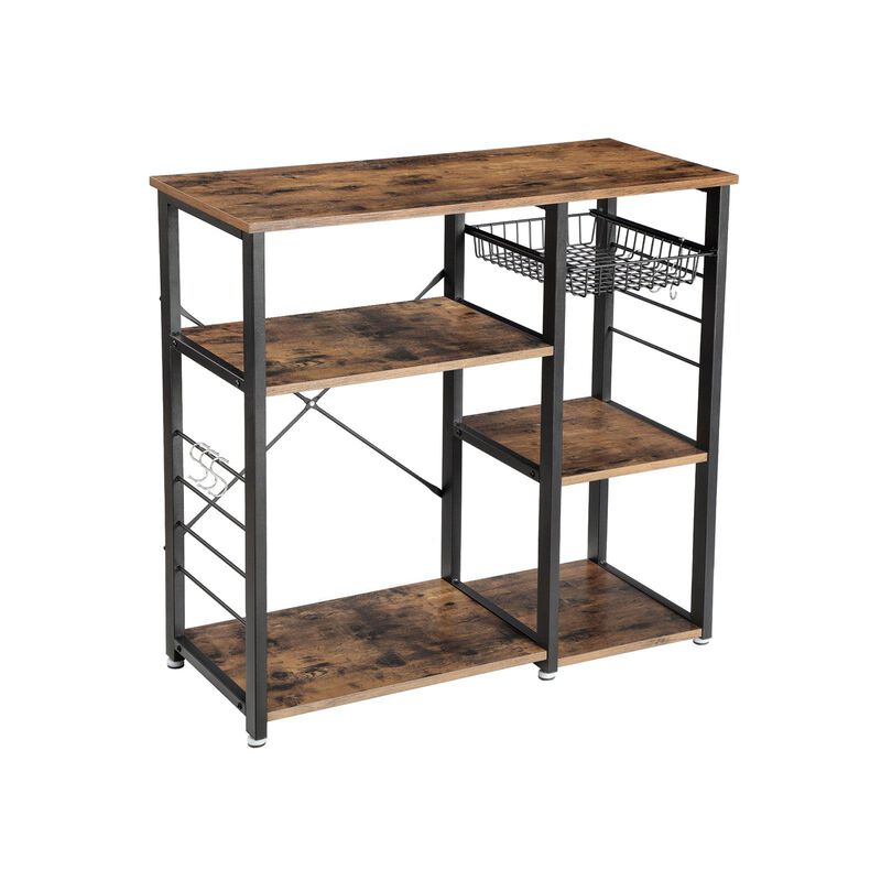 Stylish Metal Frame Kitchen Shelf for Contemporary Spaces