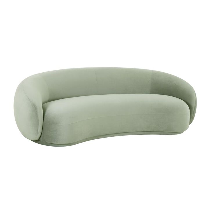 Belen Kox Luxe Moss Green Velvet Curved Sofa, Belen Kox