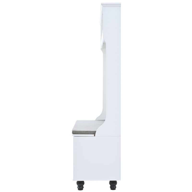 Merax 47.2'' Wide Hall Tree with Storage Bench