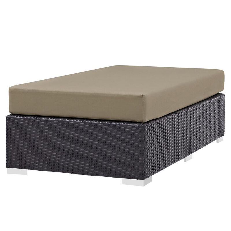 Modway Convene Outdoor Patio Fabric Rectangle Ottoman