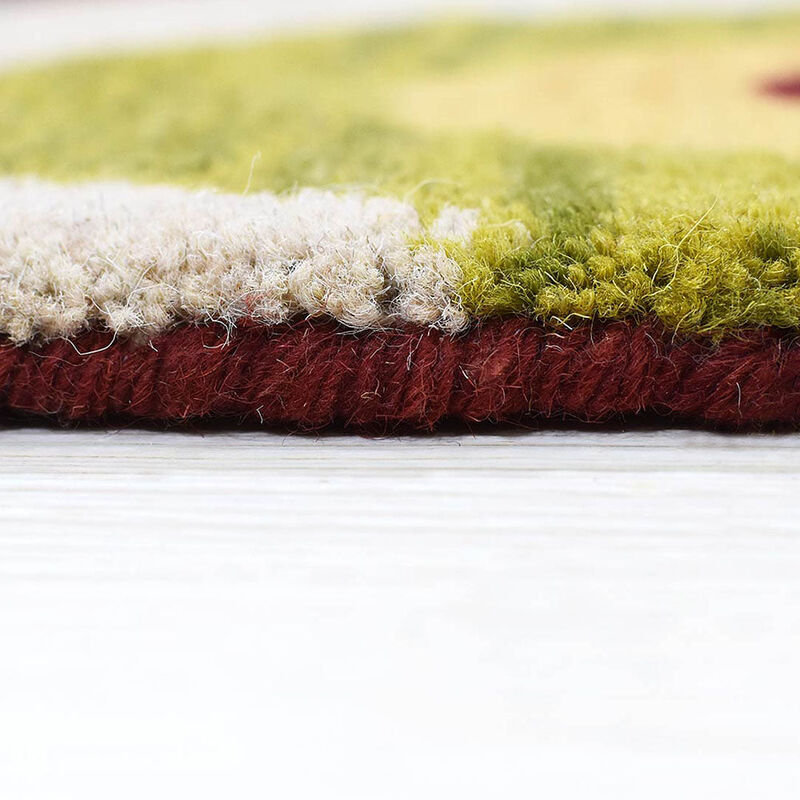 RUGSOTIC CARPETS HAND TUFTED WOOL ECO-FRIENDLY AREA RUGS  - 3'x5', Rectangle Shape, Multicolor, Contemporary Modern Design, High Pile Handmade Area Rugs for Living Room, Bed Room (K11125)