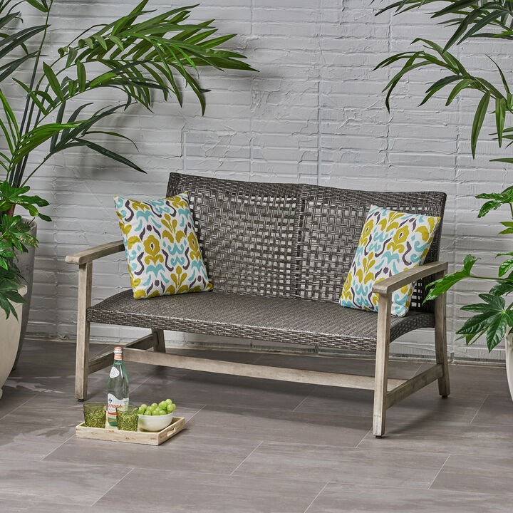 Merax Outdoor Patio Wicker  Sofa Loveseat