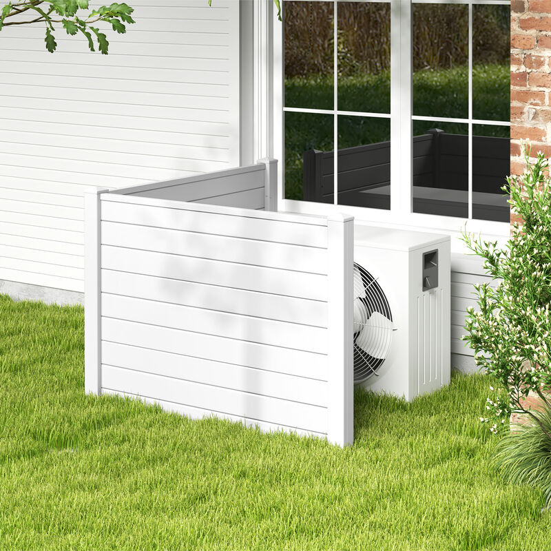 Outdoor PVC Privacy Screens Fence Panels with 20 Inch Long Stakes