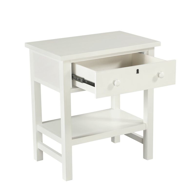 Comfort Pointe Franklen 1-drawer Storage Nightstand - Antique White