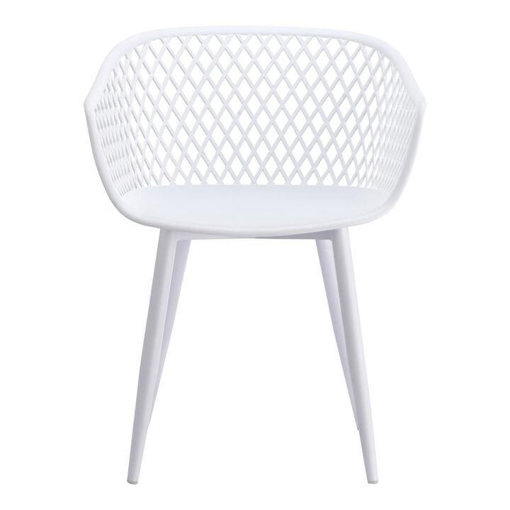 Moe's Home Collection Piazza Outdoor Chair White-Set Of Two
