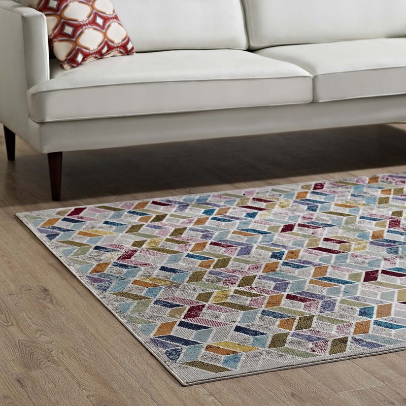 Laleh Geometric Mosaic 4x6 Area Rug - Multicolored