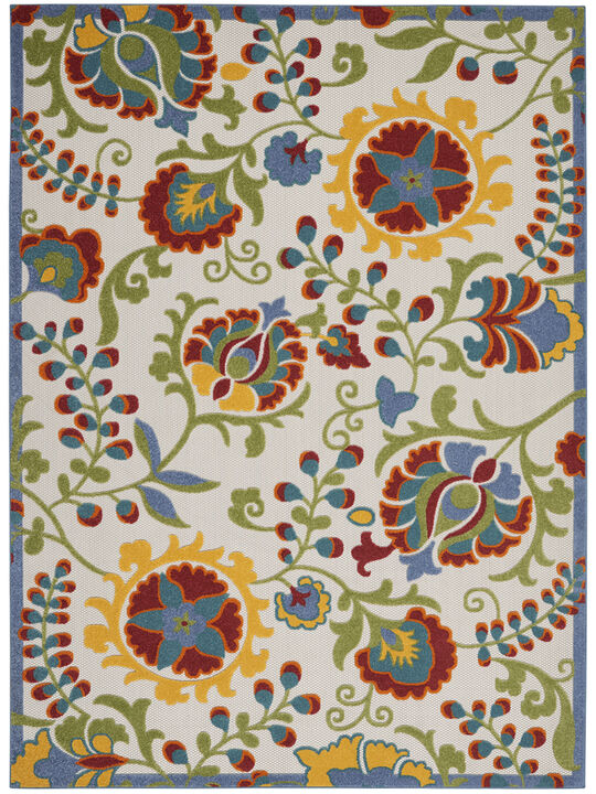 Aloha ALH17 Ivory/Multicolor 9' x 12' Rug